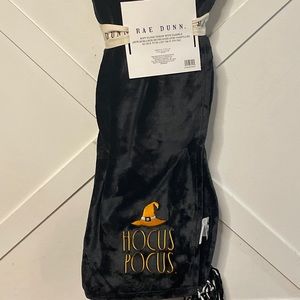 Rae Dunn Halloween HOCUS POCUS Fleece Throw Blanket Black Tassel Witch Hat 50x70